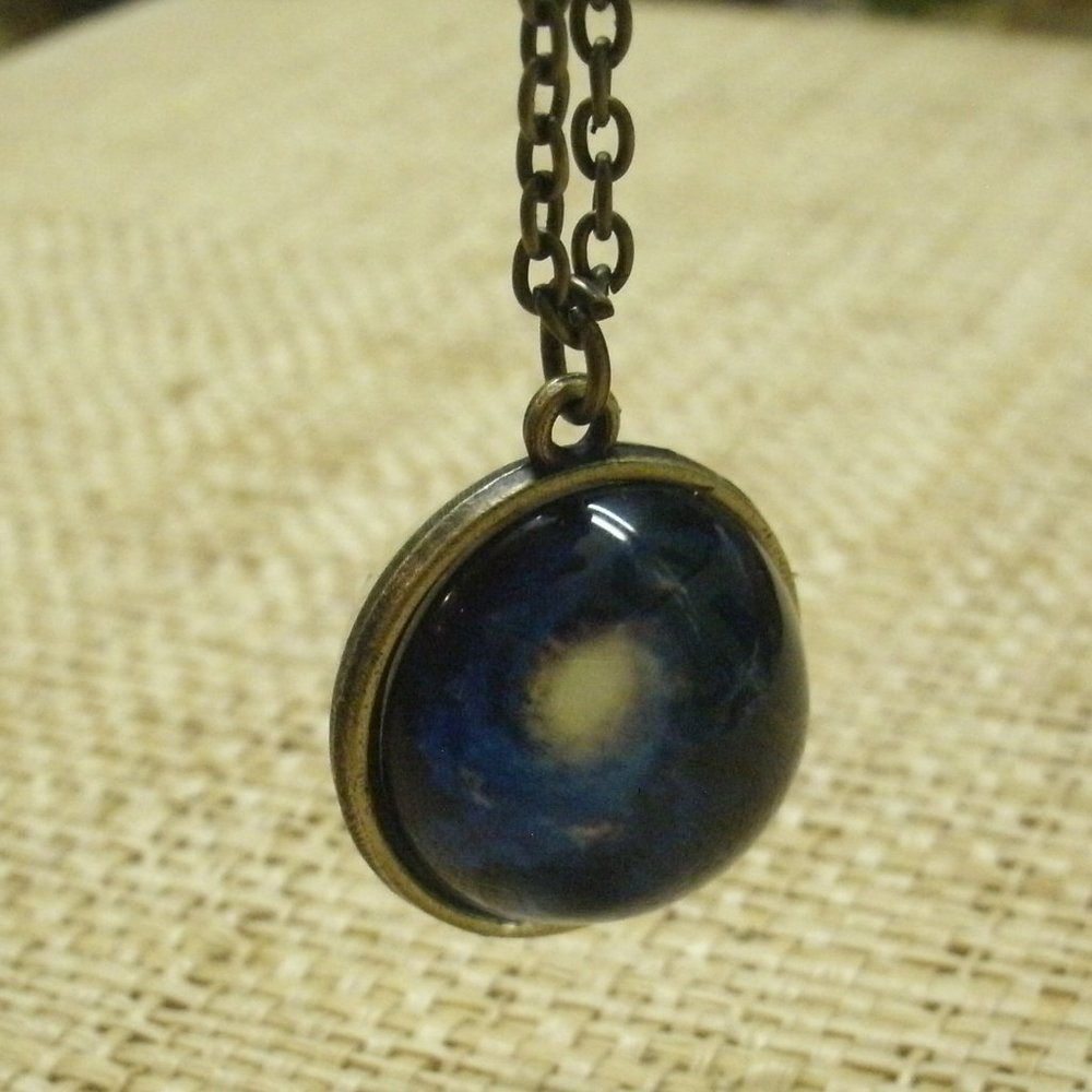 Glass Sphere with Galaxy Pendant Necklace - Picture 12 of 16